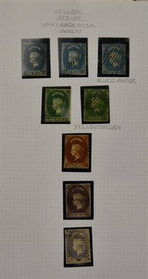 Lot 179 - Ceylon. An 1857 to 1936 mint and used collection in a green Barclay album. Includes 1857 to 1859 1d