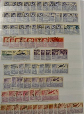 Lot 192 - France. A black stockbook housing used middle period. Including numerous 1930 Airs, 1931 French...