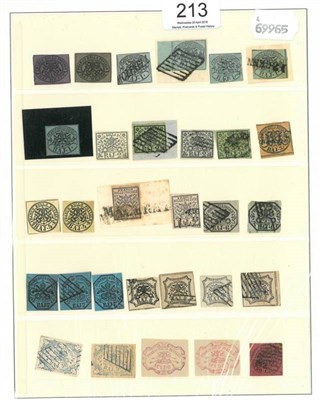 Lot 213 - Italian States - Papal States. A range of mint and used issues on two album pages. A further...