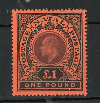 Lot 224 - Natal. 1908 to 1909 £1 fresh mint