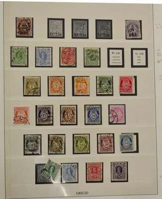 Lot 235 - Norway.  An 1855 onwards mint and used collection in a printed, boxed Lindner album. Some...