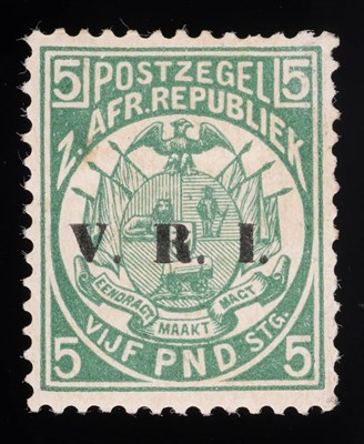 Lot 254 - Transvaal. 18 June 1900 £5 deep green. Fresh mint. Horizontal crease not detracting. RPSL Cert...