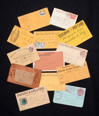 Lot 259 - U.S.A. A collection of Telegraphs and Telegrams, majority from the USA from early up to the 1930's.