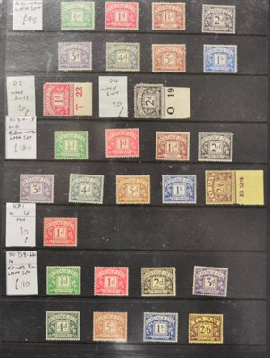 Lot 293 - Great Britain. An accumulation of mint and used Postage Due's, including some blocks in a brown...