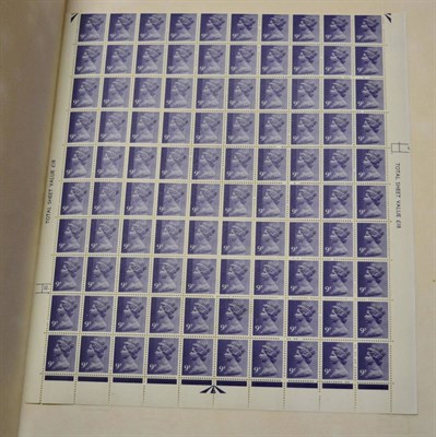 Lot 297 - Great Britain. A collection of full and half sheet Machin's from the 1970's. Noted 1972 £1...