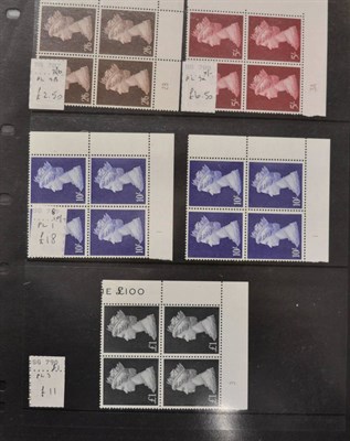 Lot 298 - Great Britain. A black binder housing mint pre decimal and decimal Machins with some minor...