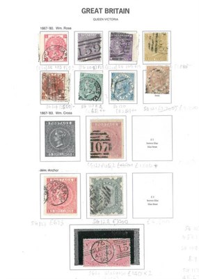 Lot 317 - Great Britain. A Queen Victoria mint and used collection on seven printed Davo album pages....