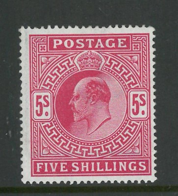 Lot 373 - Great Britain. 1902 5s. Fresh mint. Centred slightly to right