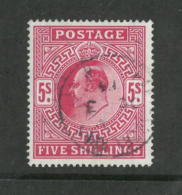 Lot 377 - Great Britain. 1911 to 1913 5s, good used