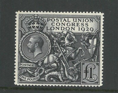 Lot 384 - Great Britain. 1929 £1 PUC lightly hinged