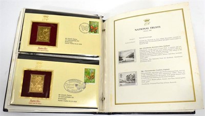 Lot 392 - Great Britain. Four volume Sumner cover collection of 'gold foil' stamp replica's