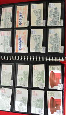 Lot 422 - Great Britain. A red multi ring binder housing a collection of folded booklets £1.15 to £2. Noted