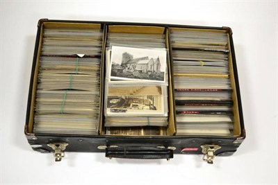 Lot 452 - A Suitcase, well filled with Great Britain and foreign cards, waiting to be sorted. Mainly...