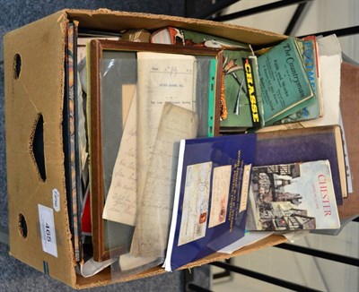 Lot 465 - Photographs and other ephemera, in a box