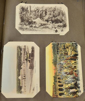 Lot 479 - North Africa. An album housing approximately contains three hundred pre-war unused cards, from...