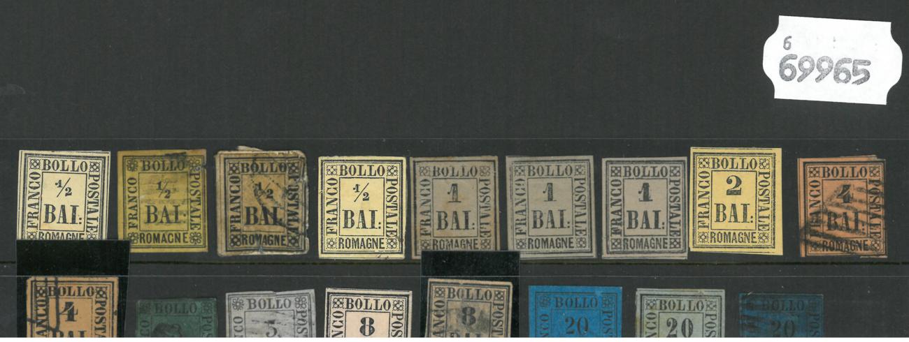 Lot 292 - Italian States - Romagna. A range of fifteen mint and used stamps, various values, variable...