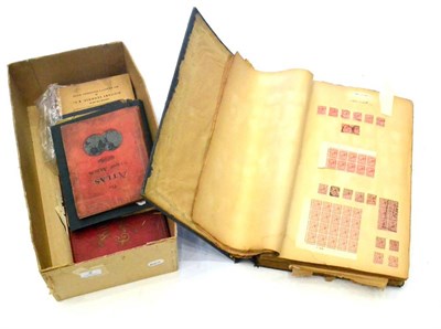 Lot 2 - A Large Ledger, three small albums, cigarette cards in four part filled albums, over thirty...