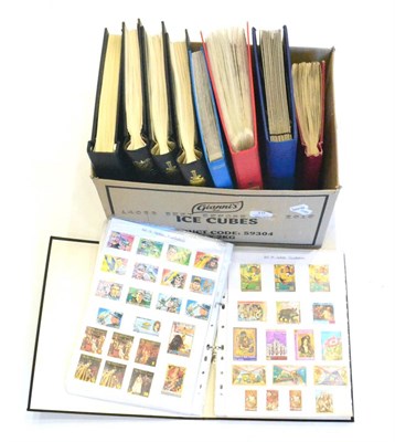 Lot 19 - A Box housing nine albums/stockbooks containing mainly foreign issues