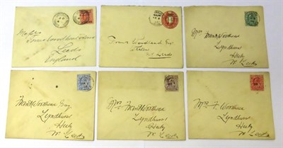 Lot 124 - Great Britain. FDCs January 1st 1901 1/2d, 1d, 2 1/2d and 6d each on plain and separate covers...