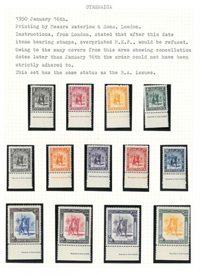 Lot 145 - British Occupation of Italian Colonies - Cyrenaica. 1950 unmounted imprint marginal set