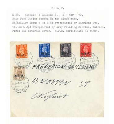 Lot 151 - British Occupation of Italian Colonies - Middle East Forces. A 1942 cover to Nefasit bearing...