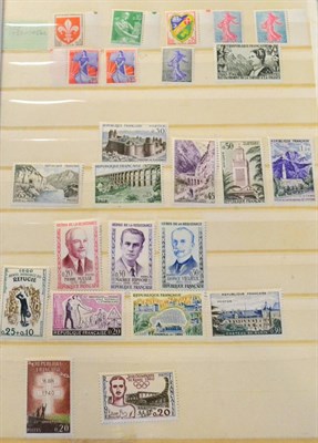 Lot 173 - France. A 1960 to 1972 mainly unmounted mint collection in a green stockbook. Noted 1961 to...