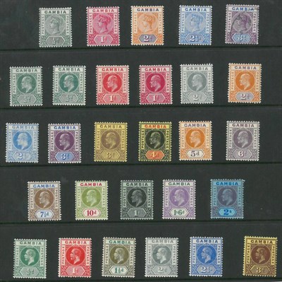 Lot 177 - Gambia. A Queen Victoria to QEII range of mint on seven stockcards. Better include 1922 to 1929...