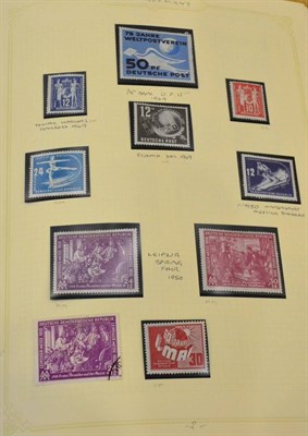 Lot 192 - Germany - East. A 1949 to  mint and used collection in a black Senator album. Includes 1950 Leipzig