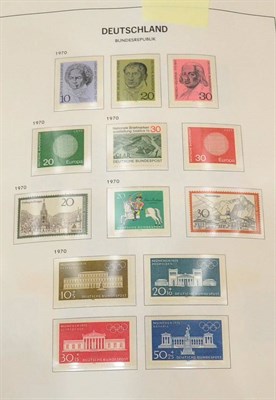 Lot 201 - Germany - West. A printed boxed Davo album housing a near complete mint collection 1969 to 1990