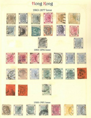 Lot 210 - Hong Kong. An 1863 to 1948 mint and used collection on loose album pages. Includes 1948 $10...