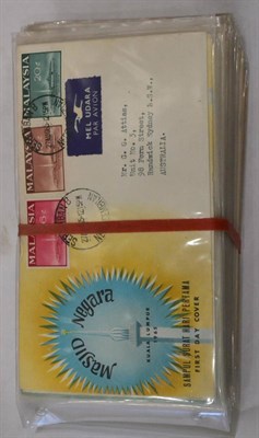 Lot 227 - Malaya and Malaysian States. A bundle of sixty 1949-1965 FDCs, many registered