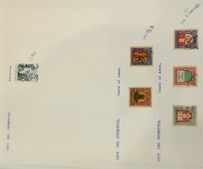 Lot 268 - Switzerland. A collection of good used Pro Juventute (includes 1918 and 1919 sets) and Pro...