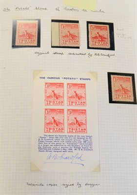 Lot 271 - Tristan da Chuna. 1952 to 1988 mint (many unmounted) in a Senator album. Includes Potato essays and