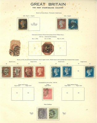 Lot 277 - Great Britain. An 1840 to 1952 mint and used collection on loose printed album pages. Includes...