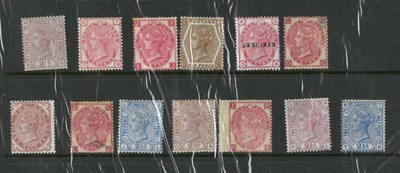 Lot 282 - Great Britain.  A stockcard part filled with Queen Victoria 1873-1883 surface printed issues....