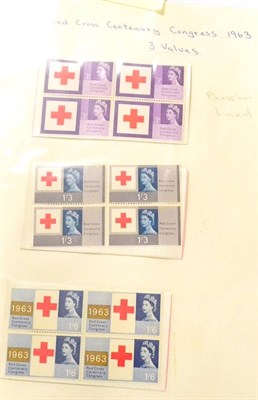 Lot 305 - Great Britain. A folder housing pre decimal QEII, mint commemorative, many in blocks of four or...