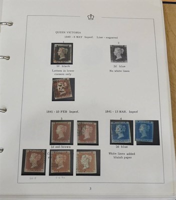 Lot 316 - Great Britain. A blue simplified album housing an 1840 to 1975  mint and used collection. Noted...