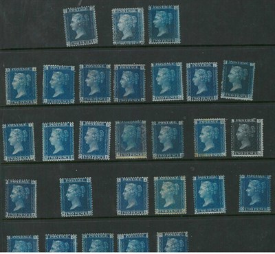 Lot 319 - Great Britain.  1854-1858 2d blues, unused, majority watermark large crown (28). Variable condition