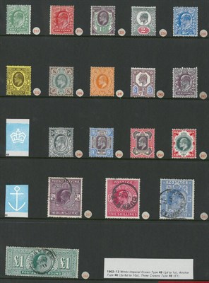 Lot 322 - Great Britain. A King Edward VII collection on stock cards. 1902 to 1910 fresh mint to 1s, high...