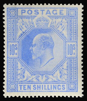 Lot 367 - Great Britain. 1902 10s ultramarine, unmounted