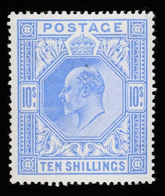 Lot 371 - Great Britain. 1911 10s blue. Fresh mounted mint, well centred. Pulled perf  SG319