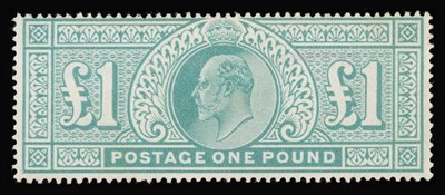 Lot 372 - Great Britain. 1911 £1 green, centred to top, unmounted