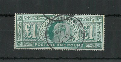 Lot 373 - Great Britain. 1911 £1 deep green, good used