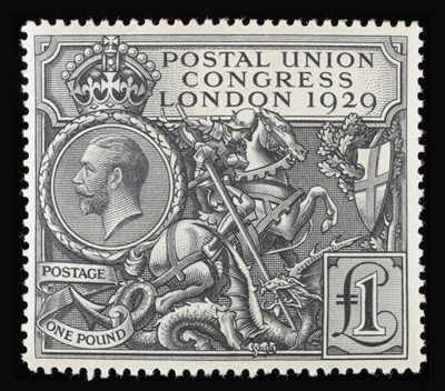 Lot 381 - Great Britain. 1929 £1 PUC, lightly hinged