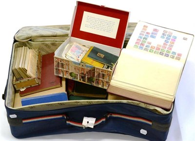 Lot 7 - A Suitcase containing all world in albums and loose