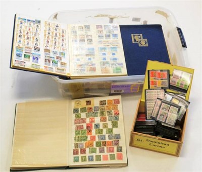 Lot 44 - A Clear Plastic Container housing seven stockbooks and an album containing  Japan, Spain,...