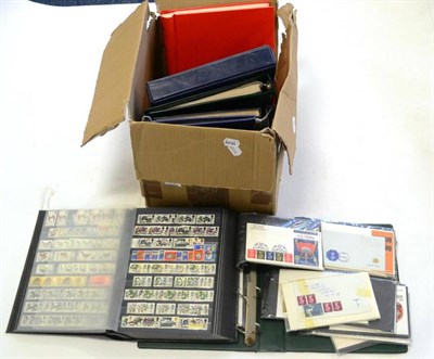 Lot 49 - Two Boxes housing miscellaneous Great Britain, in albums, stockbooks and loose. Also albums of...