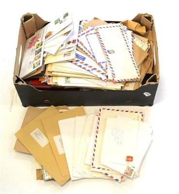 Lot 58 - Two Boxes housing world issues in stockbooks, albums, commercial mail and loose. Also a quantity of