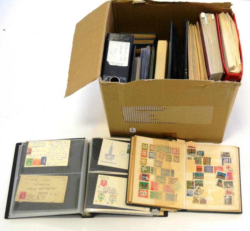 Lot 59 - A Quantity of Albums, Binders etc, contained in two boxes