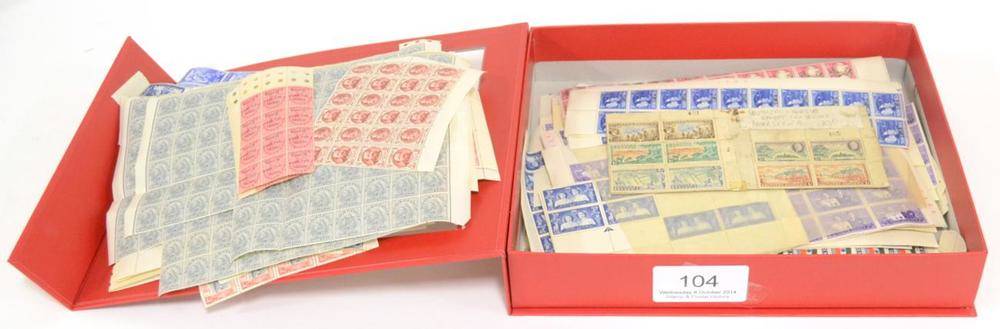 Lot 104 - British Commonwealth mint, mainly middle period in sheets and part sheets